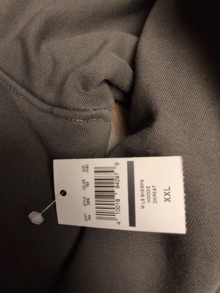 NUEVO Eddie Bauer XXL Sherpa Forrado Cremallera Completa Pullover Sudadera con Capucha Verde Para Hombre Talla 2Xl Foto 3 de 4