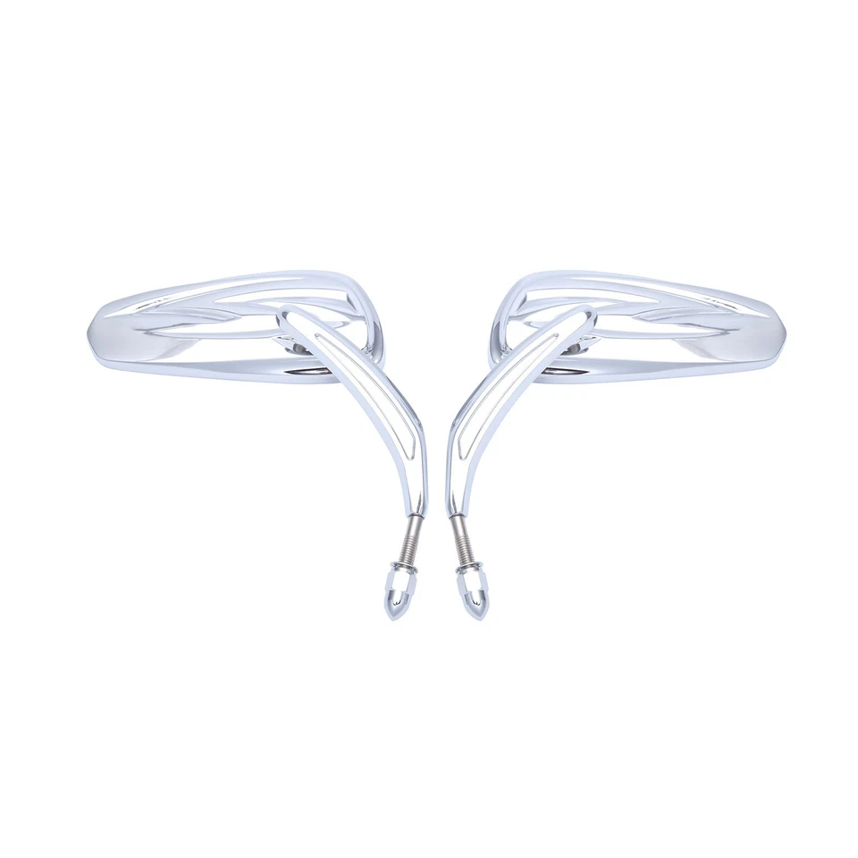 Espejos retrovisores cromados para motocicleta Harley Davidson Street Glide Road King Foto 4 de 4