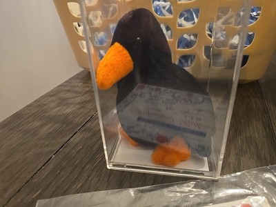 RARE CAW THE CROW NO HANG TAG/2ND GEN BEANIE BABY MWMTS PVC PELLETS
