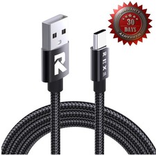 HeavyDuty USB Type C Charging Cable Braided Fast Phone Charger Long Lead 2m