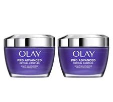 NEW 2 Pack Olay Pro Advanced Retinol Night Cream Face Moisturizer 1.7oz 02/2028