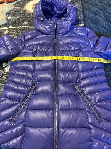 GUESS PURPLE PUFFER JACKET WITH HOOD NWTG! WOMEN SZ M BEAUTIFUL! 🥰 - Picture 13 of 17