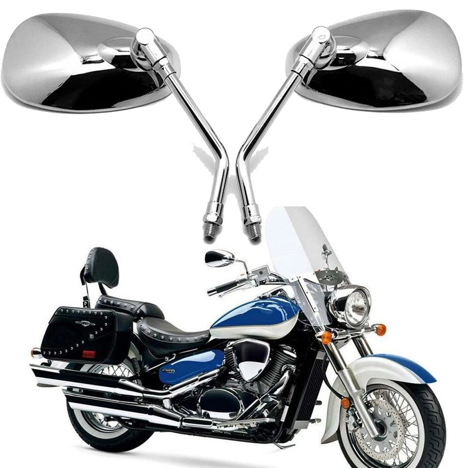 Espejos retrovisores cromados para motocicleta Honda VTX 1300 1800 Shadow ACE Spirit VT 750 1100 Foto 4 de 4