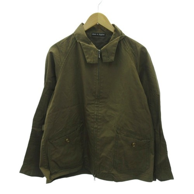 #ad BEAVER OF BOLTON Swing Top Jacket Zip M Khaki Cotton Men#x27;s $240.58