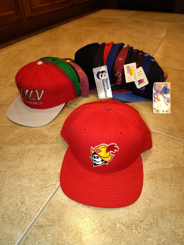 VINTAGE Albuquerque Dukes NEW ERA  Minor League Red Snapback Hat Cap VTG 1990s