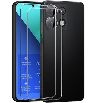 2in1 Glasfolie Display Schutz Hülle für Xiaomi Redmi Note 10 5G Slim TPU Case