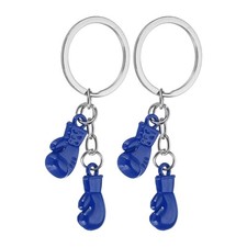 2Pcs Boxing Keychain Mini Cute Boxing Gloves Key Chain Sport Pendant Blue