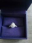 Zales Vera Wang Love Pear Halo Diamond Ring 14k White Gold Sz 7 GIA 0.75-0.99ctw — photo 5
