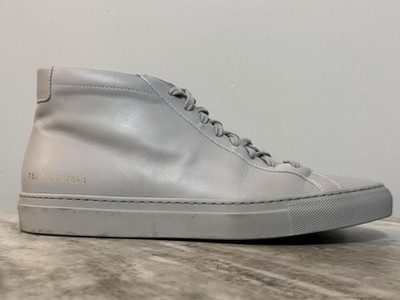 Common Projects Achilles Mid Gray 41 EU 8 US  EUC $450 Minimalist Italy
