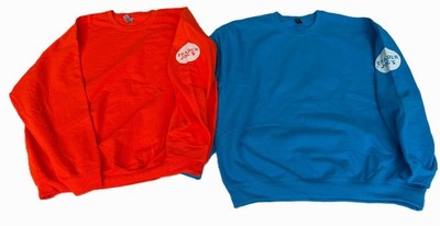 Trader Joe s Sweatshirt XL Crewneck  Employee Style Orange or Aqua Choose One