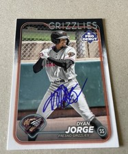 Dyan Jorge Ip Signed 2024 Topps Pro Debut Rockies Prospect GTP