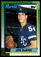 Jose DeJesus 1990 Topps #596 Kansas City Royals 24836 Baseball Cards
