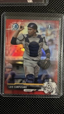 Bowman 2017 Draft Chrome 1st Bowman Rookie Luis Campusano Red /5 Padres 