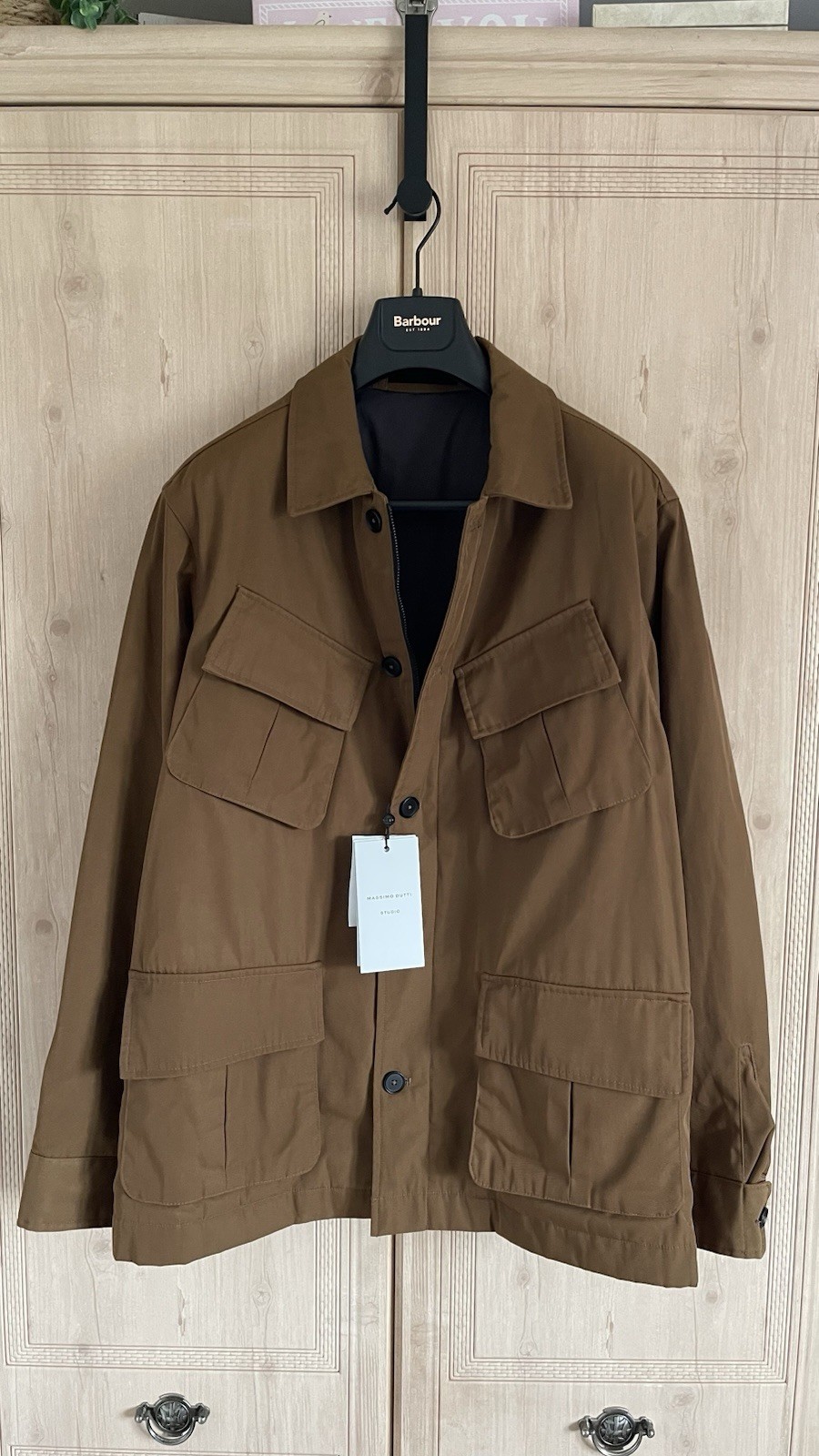 Massimo Dutti Studio Brown Captain Jacket – Size L – Brand New RRP 249 Timeless