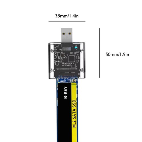 Boîtier SSD M2 NGFF M.2 vers USB 3.0 Gen1 5 Gbit/S SSD haute vitesse 2636 - Photo 10/10