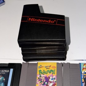 Nintendo NES Game Lot(7)Mario 2-3/TinyToon/Kirby/KOK/Rad Racer/Buckeroos/Sleeves