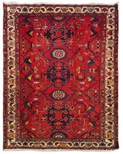 Amazing Hand Knotted Vintage Tribal Hamidoun Wool Area Rug 6 x 5 Ft