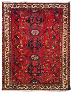 Amazing Hand Knotted Vintage Tribal Hamidoun Wool Area Rug 6 x 5 Ft
