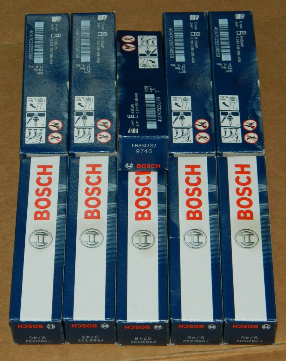 10 NEW GENUINE BOSCH 9746 SPARK PLUGS FR8SI332 FOR RAM 2500 3500 4500 5500 