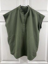 Figs Women's Technical Collection Rafaela Scrub Top, Olive Green, Size XXS