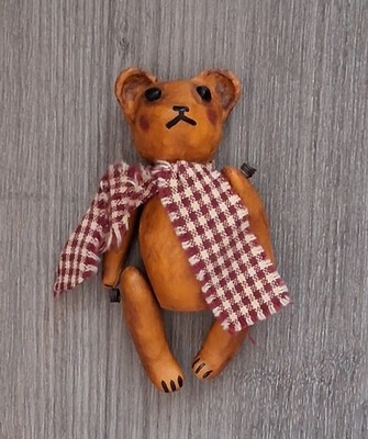 Retired Blossom Bucket Teddy and Friends Cinnamon Black Bear Figurine