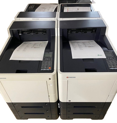 9 x Kyocera ECOSYS P6235cdn 1200DPI Farbläserdrucker mit 2 Kasseten, Gebraucht