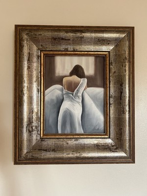 Gerahmtes Original Gemälde. Frauenfigur Studie