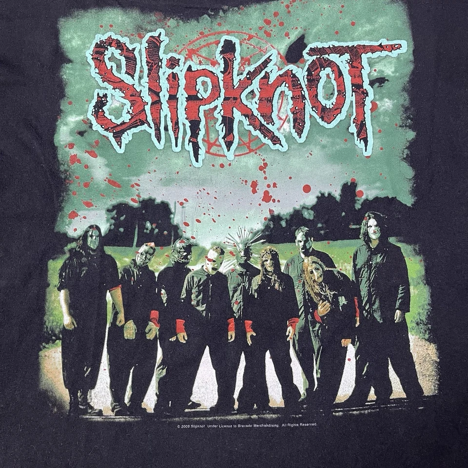 Camiseta De Colección 2008 Slipknot All Hope Is Gone Tour Para Hombres 2xl Banda de Metal Camiseta de Concierto Foto 4 de 4