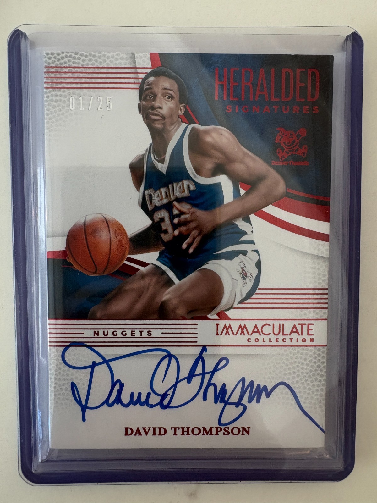 2025 immaculate basketball auto /25 david thompson