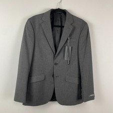 Kenneth Cole Slim fit Suit Jacket Blazer 38S Black White Two-Button Double Vent