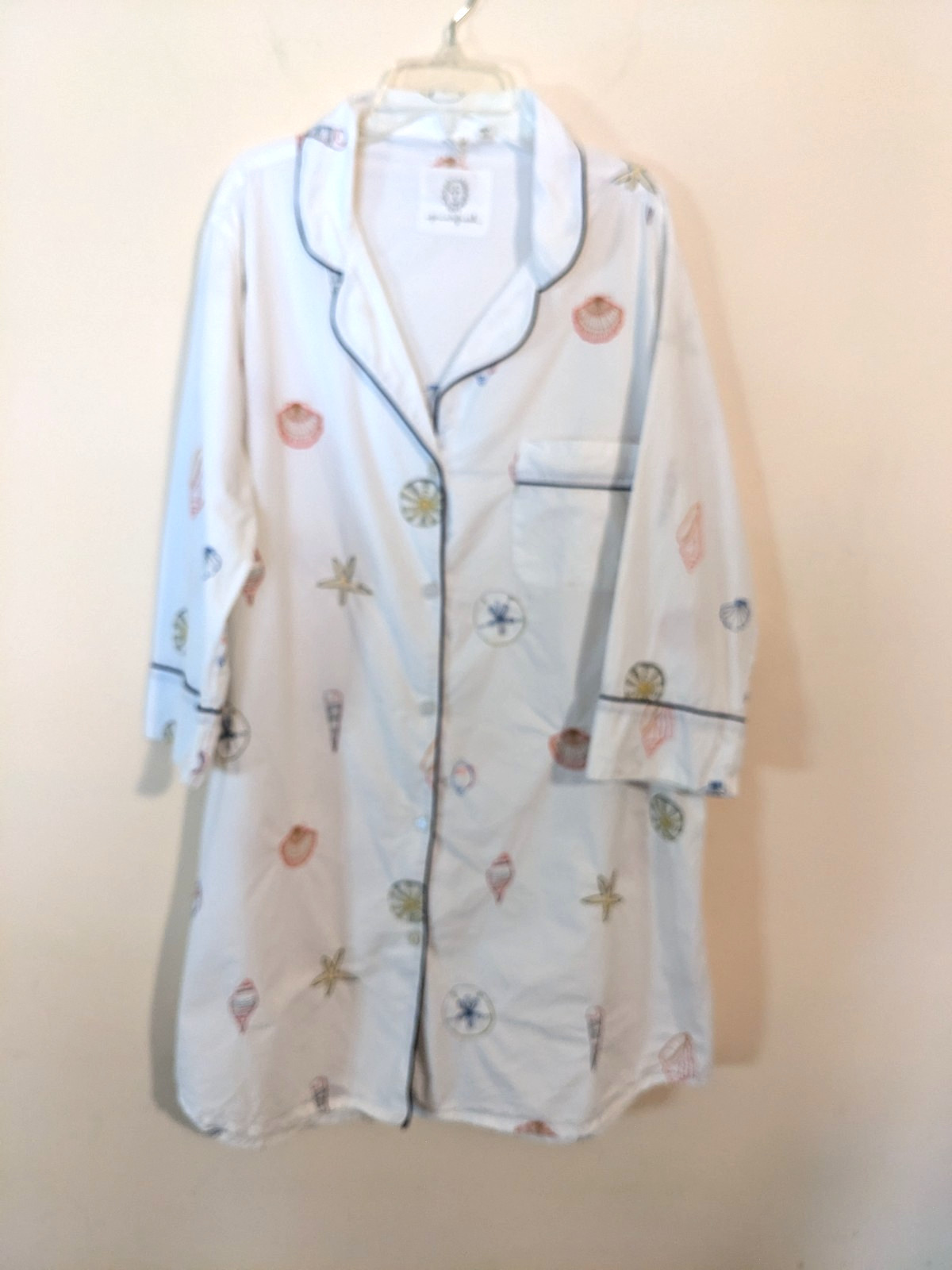 Print Fresh Beachcomber Button Down Sleepshirt/Go… - image 13