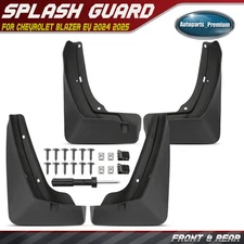 4x Front & Rear Black Splash Guards Mud Flaps for Chevrolet Blazer EV 2024 2025