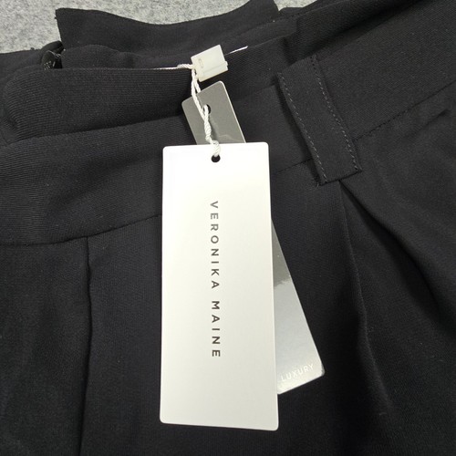 Veronika Maine Pants Womens 10 Black wide leg cargo lightweight Size 10 NWT AA - Picture 2 of 6