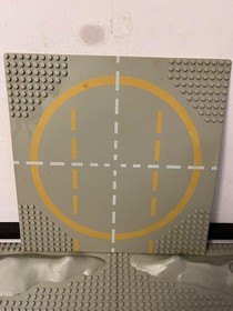 Vintage LEGO Lunar Moon Crater Plates (6) & One (1) Landing Pad