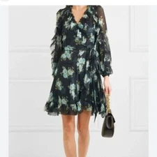 NWT Zimmermann White Wave Wrap Dress