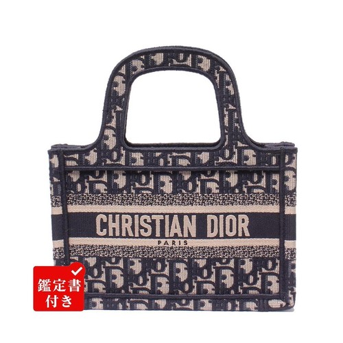 Beautiful Christian Dior Handbag Trotter Oblique Book Tote Mini Women's b6fcb72