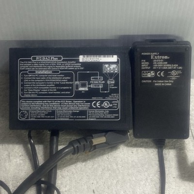 Extron P/2 DA2 Plus and LC 9VDC 200mA VGA Distribution Amplifier w/ Power Supply