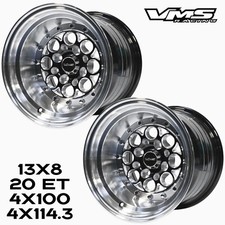 13x8 Vms Racing Revolver Black Polished Drag Race Rims Wheels 4x1004x114 20 Et 13x8 Vms Racing Revolver Black Polished Drag Race Rims Wheels 4x1004x114 20 Et