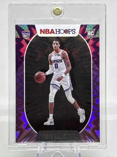 2020-21 NBA Hoops #238 Tyrese Haliburton Purple Explosion Kings Rookie NM+