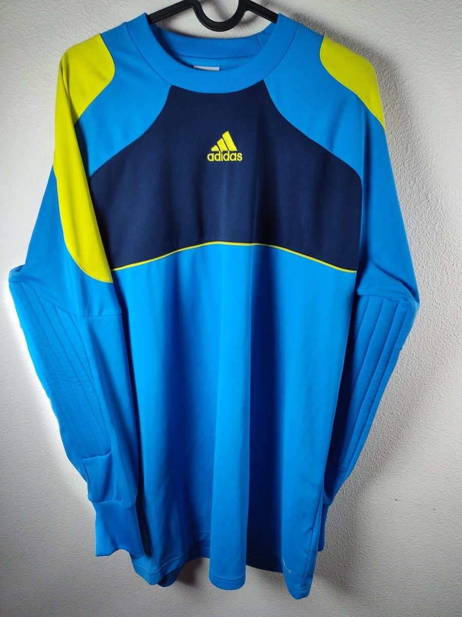 Adidas Goalkeeper 80s Jersey Blue - Yellow Long Sleeve Size L | eBay