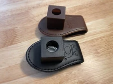 2x Black/Brown Strong Magnetic Pool Billiards Snooker Chalk Holder w/ Belt Clip