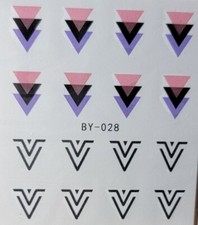 Nail Art Decal Stickers - Triangles - Ships from U.S.  BY-028