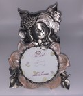 Spring Bunny Pewter Frame for 3” x 3” Picture. Bunny in Bonnet. Easter