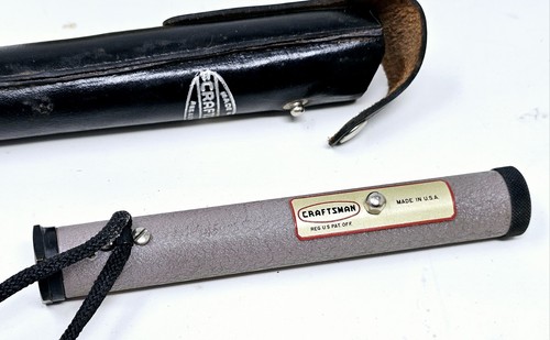 VTG Craftsman Locke Hand Level Surveyors Tool 9-4600 w/Leather Case & Box Manual - Picture 2 of 10