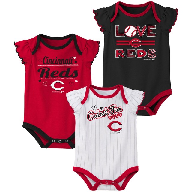 MLB Cincinnati Reds Newborn & Infant Girls' 3Pack Bodysuits (18 Months