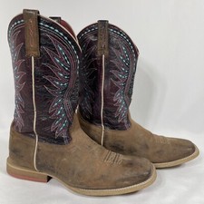 Ariat 4 LR Square Toe Western Cowgirl Boots Pink Turquoise Stitch Child Sz 6