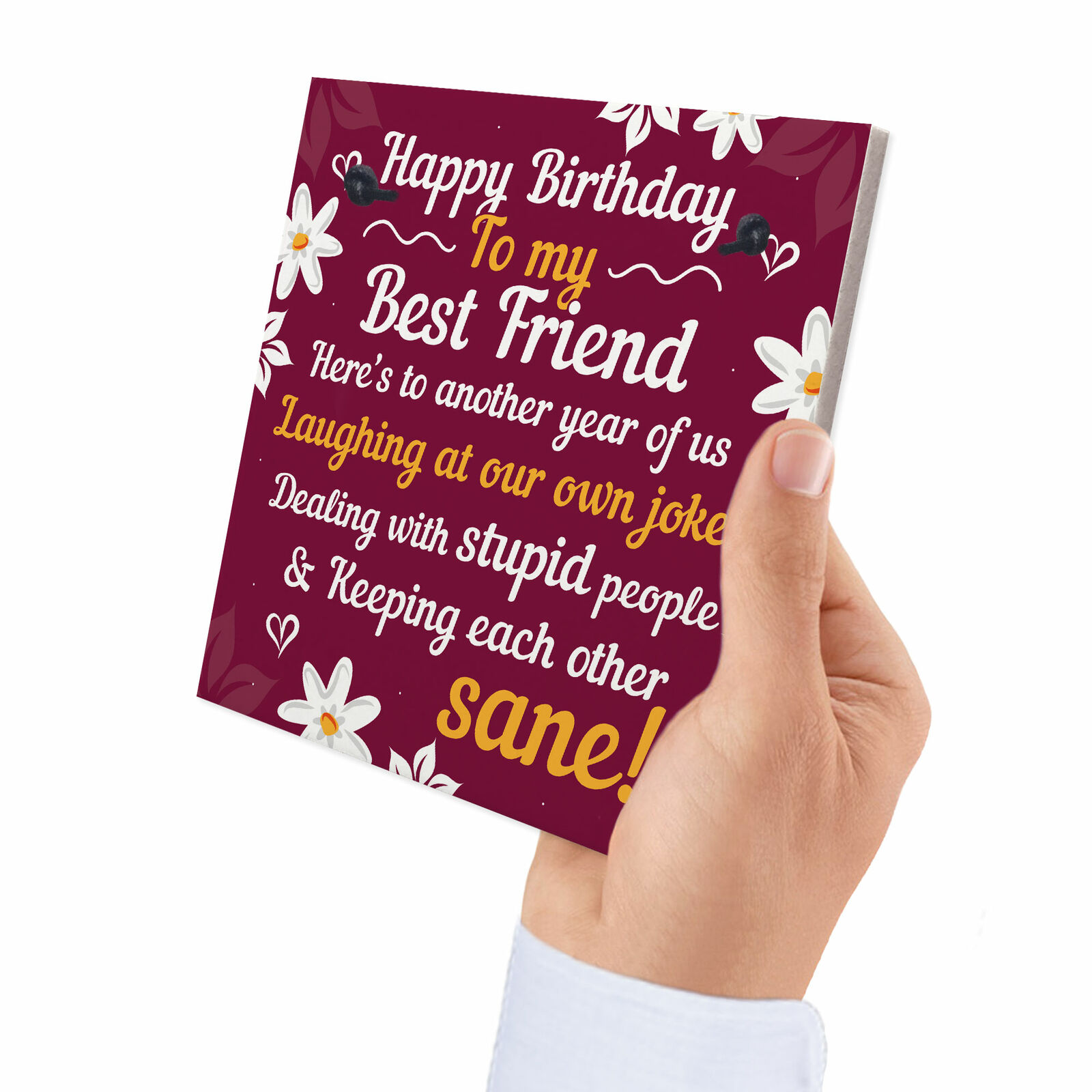 FUNNY BEST FRIEND CARD Friendship Plaque Funny Birthday Gifts