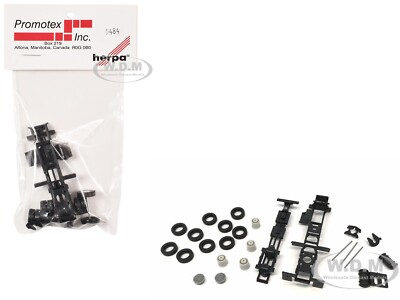 SHORT CHASSIS KIT FOR SINGLE CAB TRUCKS 1/87 (HO) MODEL BY PROMOTEX 005484 BK