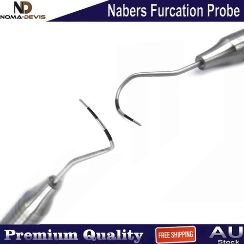 Periodontal Nabers Probe Dental Screening Furcation Lesions 2N Probes Set Of 5 - Picture 3 of 4