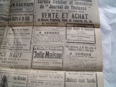 Journal de Toulouse Sunday 30 July 1922 